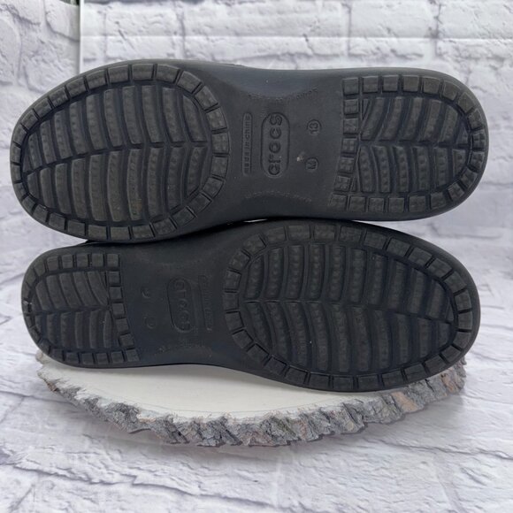 Crocs Men Santa Cruz 2 Luxe Leather Moccasin Loafers Sz 13 Comfort Slip On Shoes - Picture 11 of 11